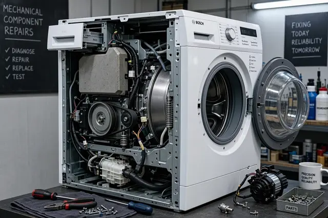 Mechanical component repairs — belts, bearings and suspension