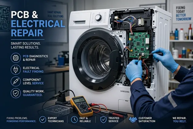 Washing machine PCB board and electrical repair